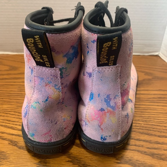 Dr. Martens Pink splash paint look SoftWair Interior Size 8 - Picture 6 of 10